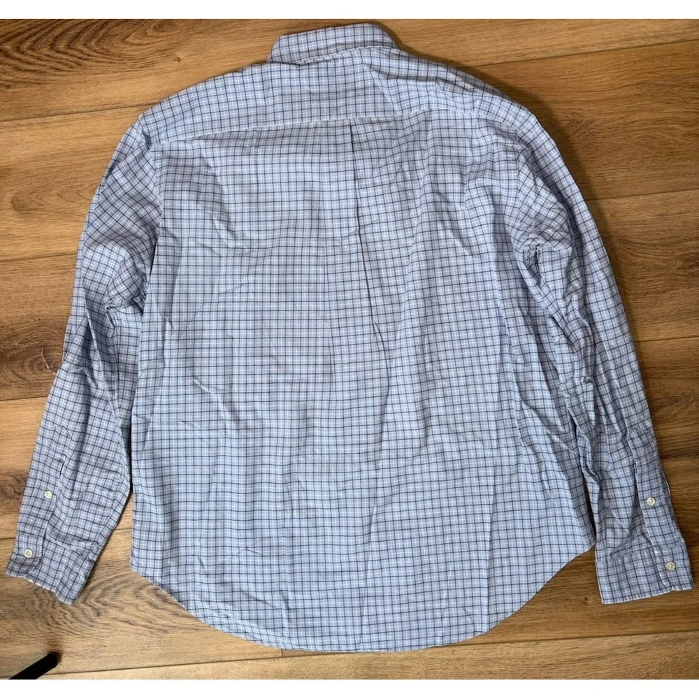 Polo Ralph Lauren Button Down Large Light Blue Plaid Long Sleeve Classic Fit